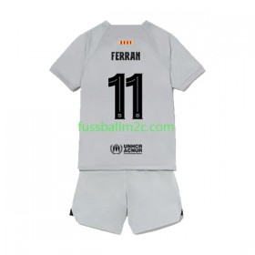 Fußballtrikots FC Barcelona Ferran Torres 11 Kinder Ausweich Trikotsatz 2022-2023